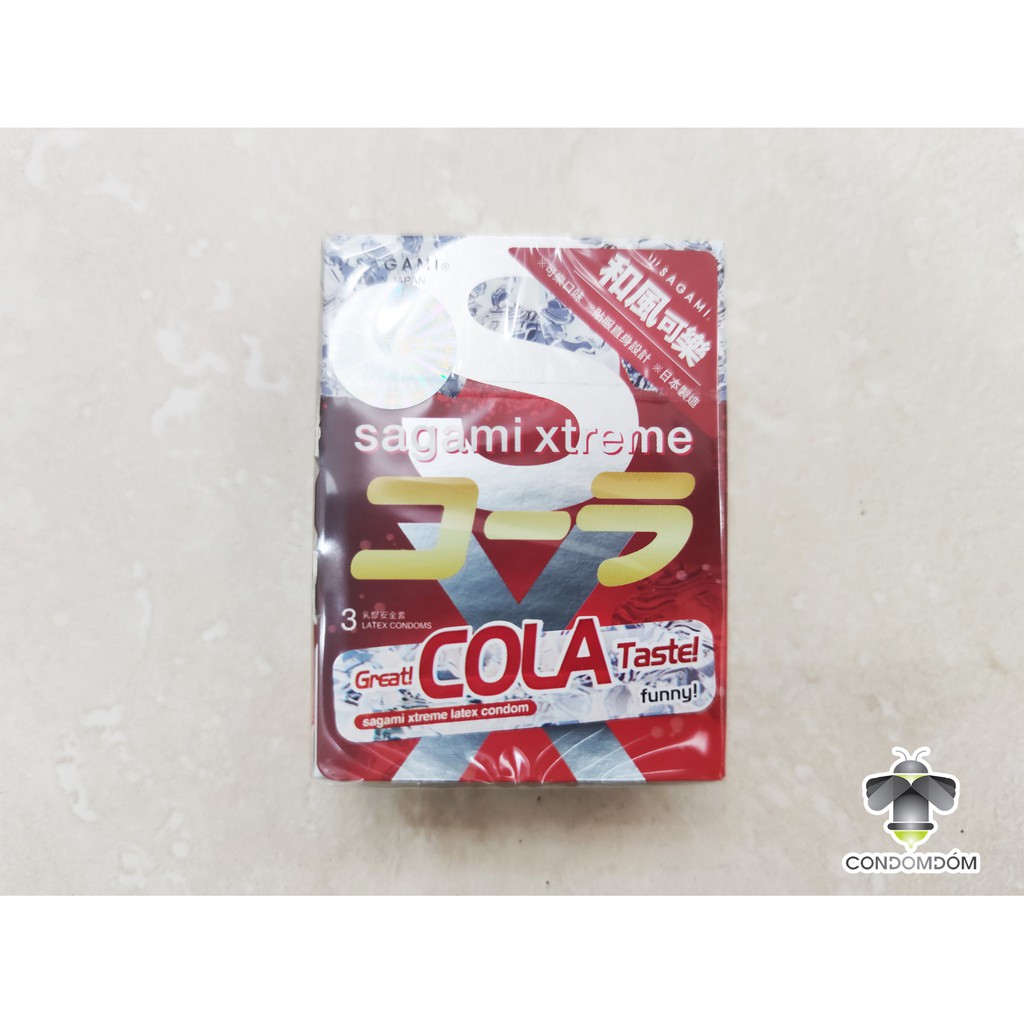 [Giá gốc - Date dài] Bao cao su Sagami Cola siêu mỏng hương vị Coca hộp 3 chiếc