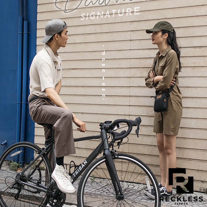 Nón Lưỡi Trai Màu Xám Trơn Reckless Capman, Nón Kết Trơn Signature Ballcap Vải Kaki Cotton