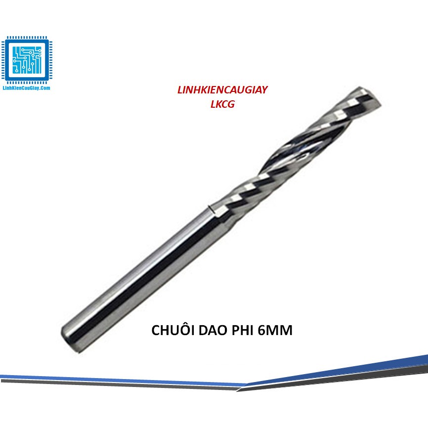 Mũi phay dao xoắn 1 me Phi 6mm