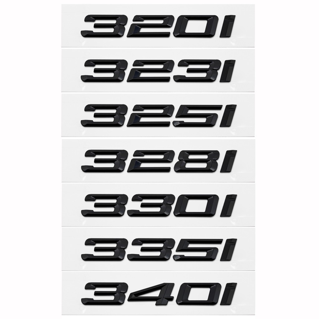Miếng Dán Kim Loại Trang Trí Đuôi Xe Hơi BMW Alphanumeric 220i 225i 228i 230i 235i 240i 323i 325i 328i 330i 335i 340i