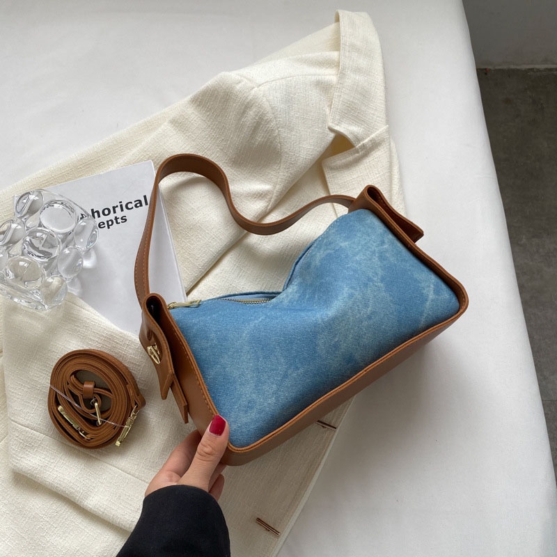 Túi Đeo Vai / Kẹp Nách Màu Sắc Tương Phản Thời Trang Cho Nữ