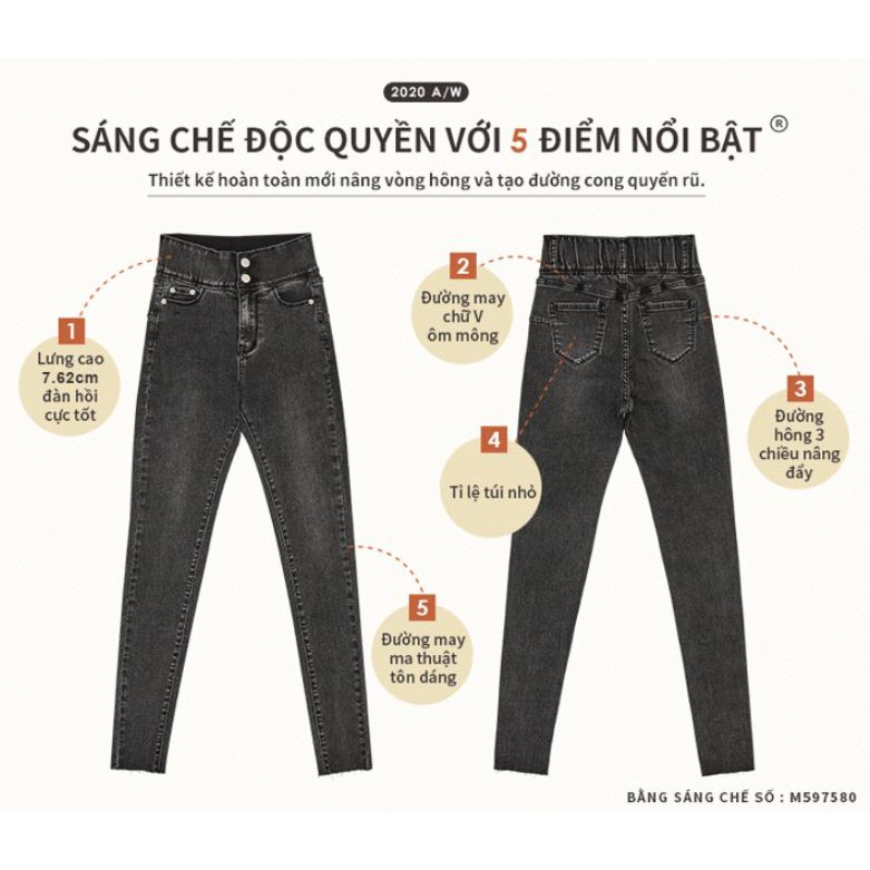 Quần jeans tôn dáng cho vóc dáng cao nữ Air Space 2030123004