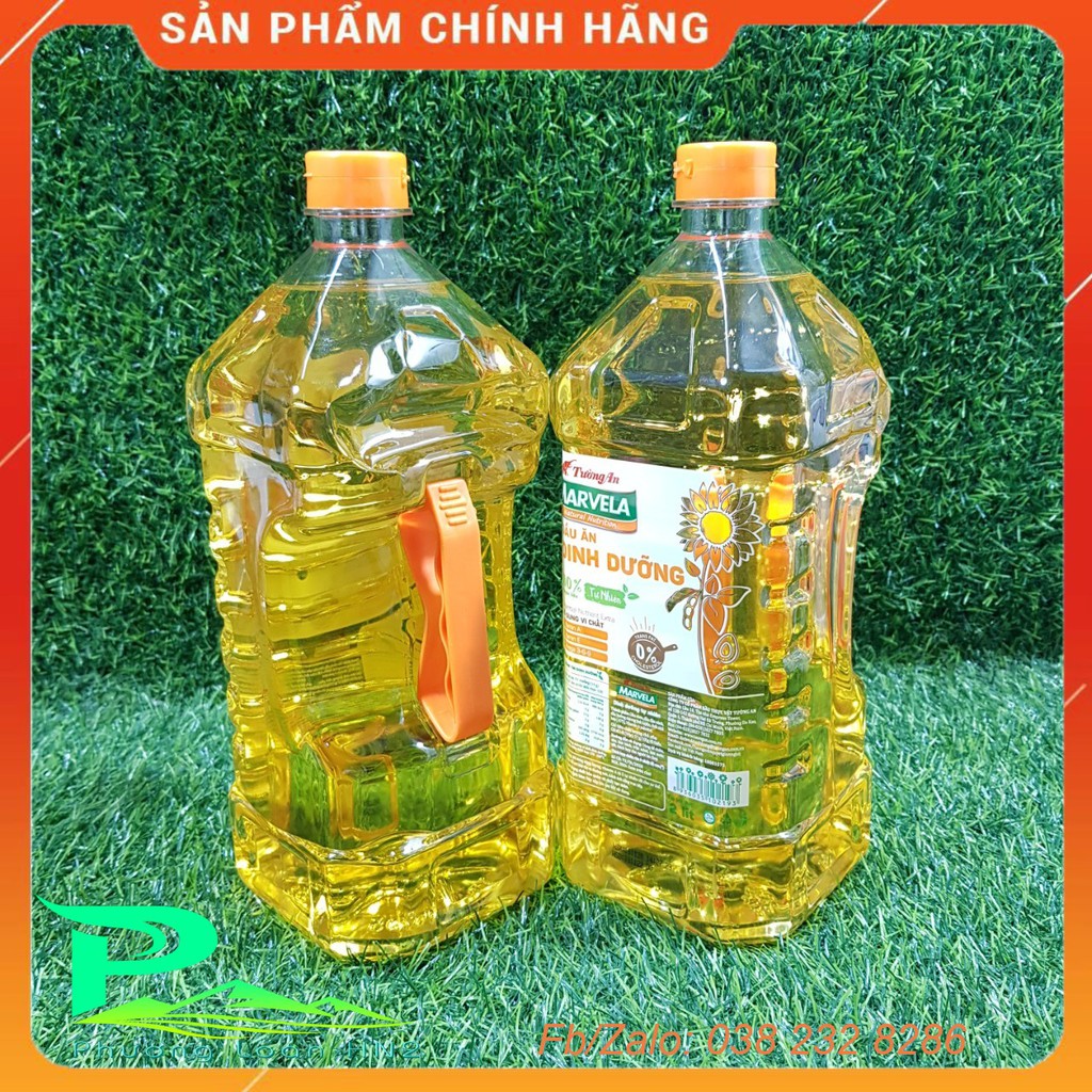 Dầu ăn dinh dưỡng Marvela - Dầu ăn Tường An hướng dương - Can 2L