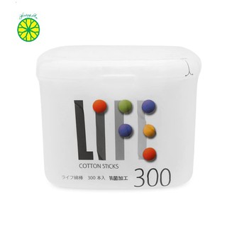 Tăm bông thân giấy LIFE hộp 300 que nhập khẩu Nhật Bản
