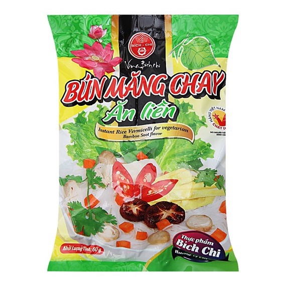 Phở chay nấm hương / Bún măng chay / Cháo chay / Miến chay Vina Bích Chi