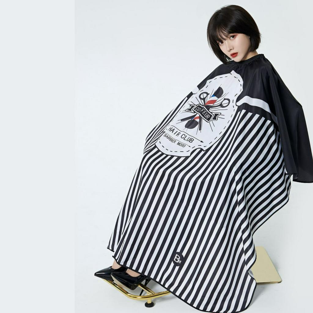 Áo choàng cắt tóc thông thoáng kháng nước dành cho salon,Khăn choàng cắt tóc chữ Baber giao màu ngẫu nhiên