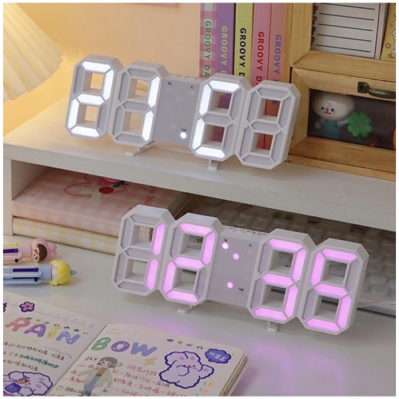 Đồng hồ Led 3D treo tường, để bàn Led Digital Wall Clock