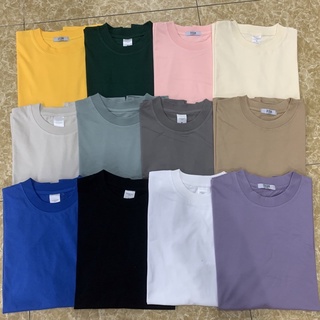 (Ảnh thật) Áo thun tay lở trơn basic full màu