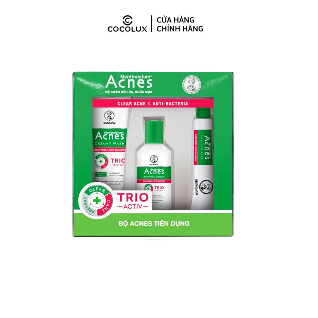 Bộ Acnes Chăm Sóc Dành Cho Da Mụn (3 món) Cocolux