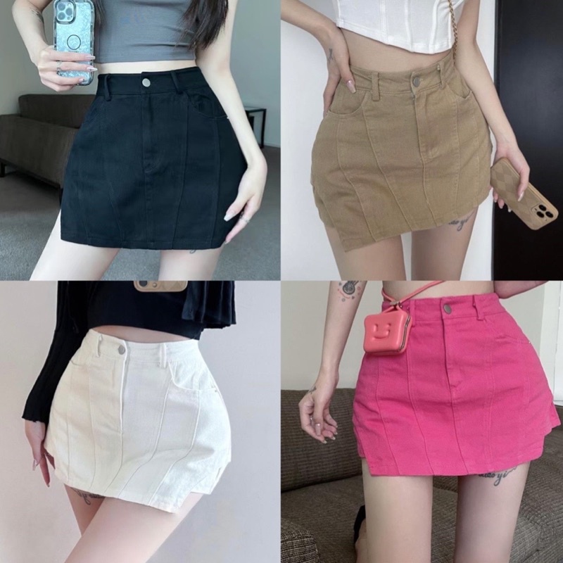 Chân váy thô mềm ,quần giả váy quảng châu loại 1