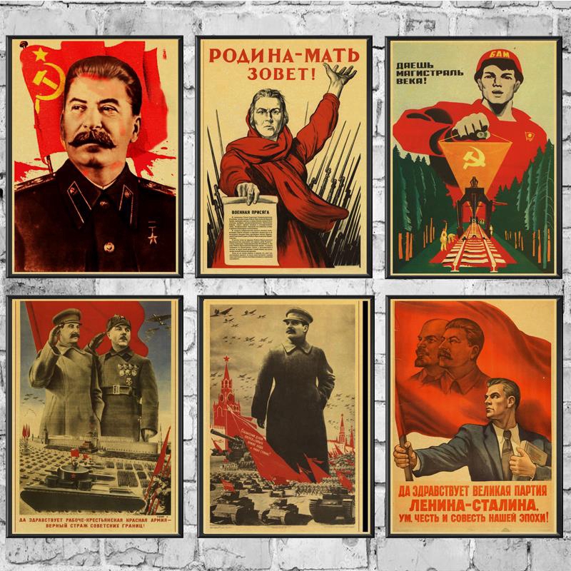 Đồng chí Nga Joseph Stalin Poster Vintage Poster In Poster Chất Lượng Cao Cho Thanh Và Trang Trí Nhà