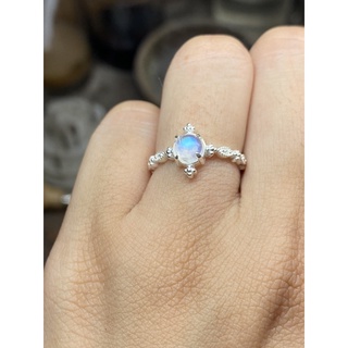 nhẫn bạc 950 đá moonstone!