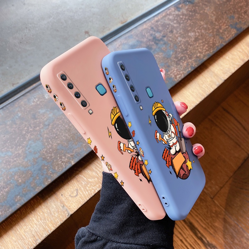 Ốp điện thoại silicon bảo vệ Camera in hình phi hành gia NASA sáng tạo cho Samsung Galaxy A9 2018