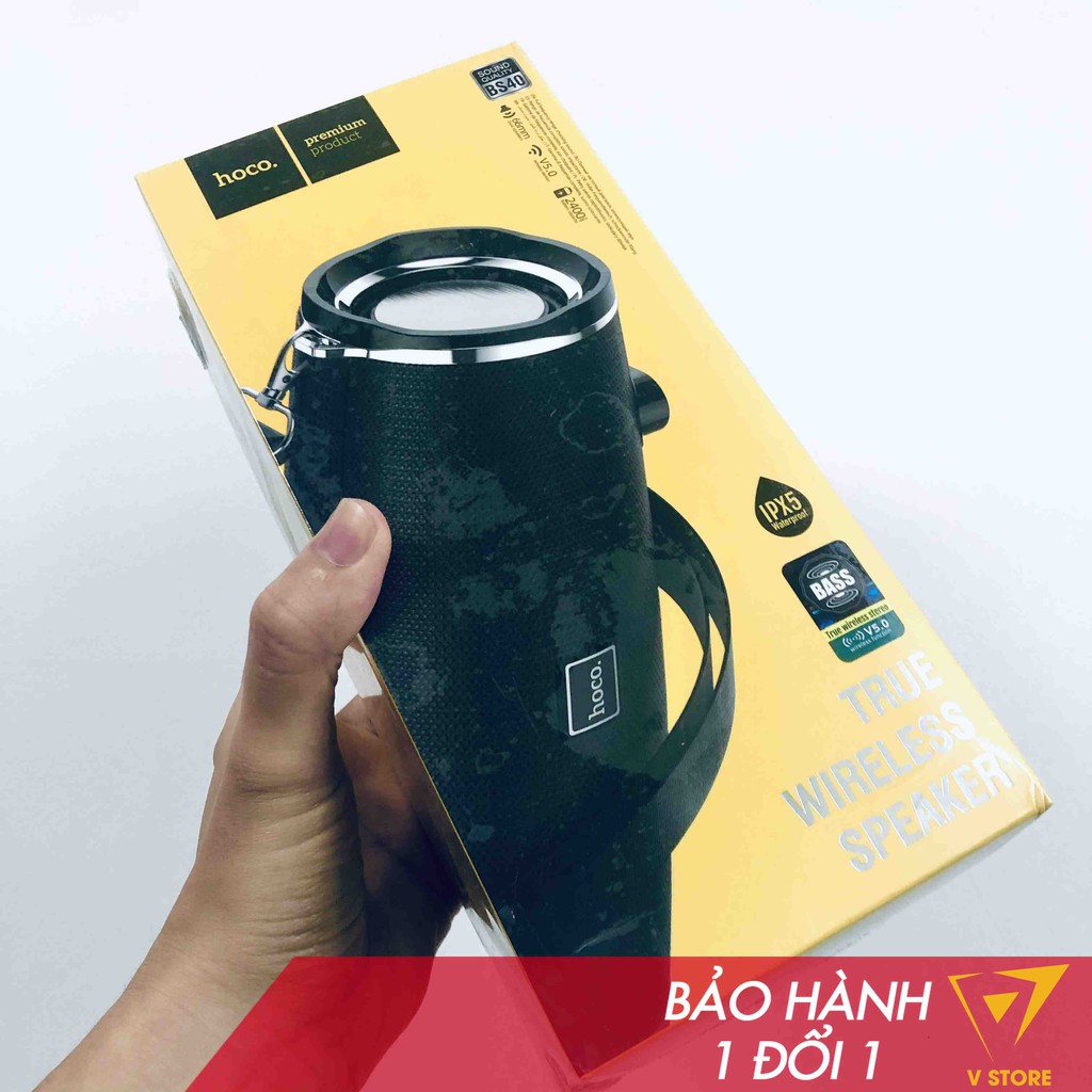 Loa nghe nhạc bluetooth hoco bs27 bs40 mini pin lâu nghe hay 7w v5 fm tf usb aux tws màu đen xanh rêu