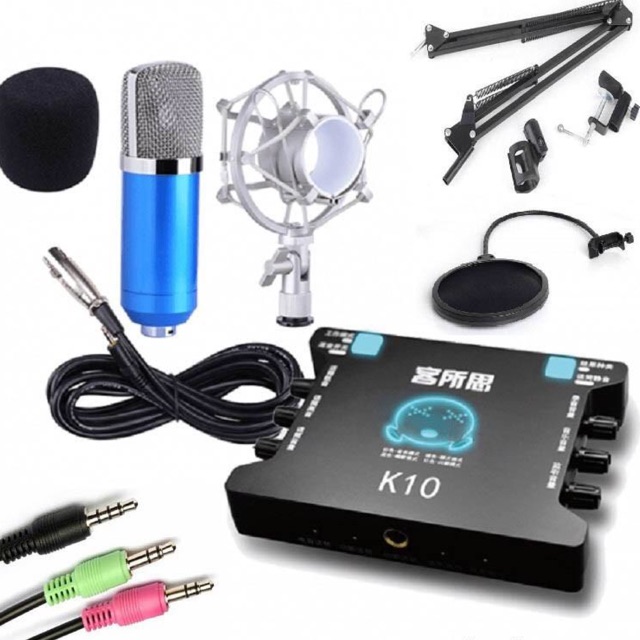 Bộ mic thu âm livestream Bm900 loại 1