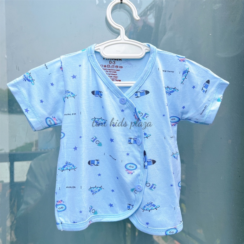Combo 5 áo sơ sinh cộc tay thun lạnh Avalew mềm mịn cho bé từ 0-9 tháng