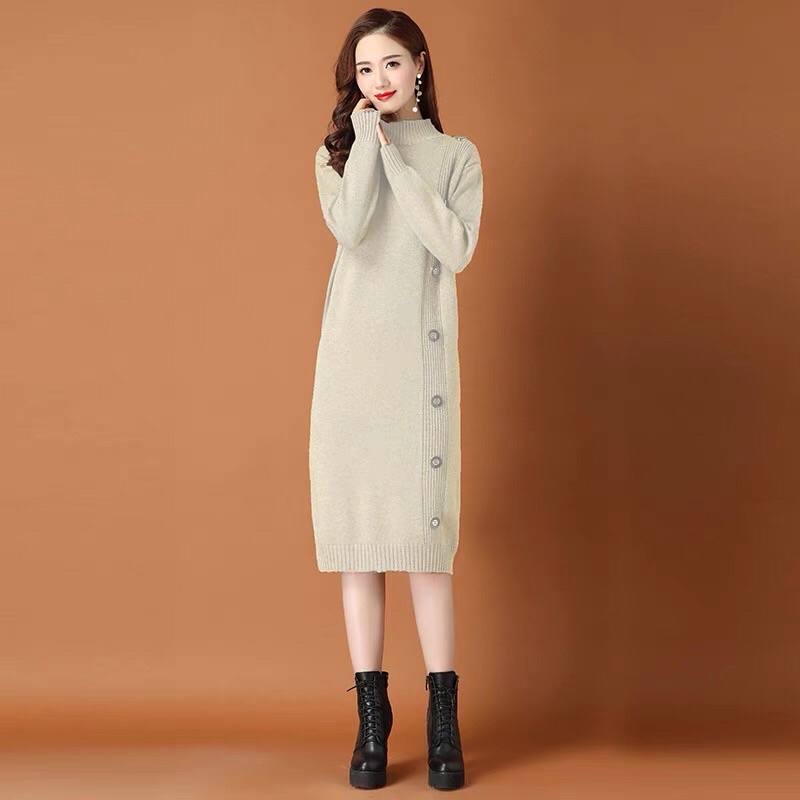 Váy len kiểu body dáng dài sang chảnh