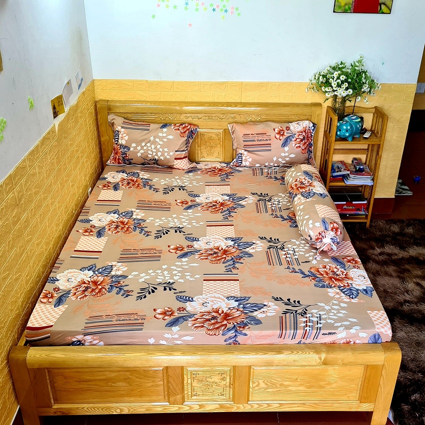 Bộ Drap thun Hàn Quốc đủ size từ 1m đến 1m8, Bộ chăn drap thun chất liệu thun cao cấp không nhăn tại Drap Long Việt