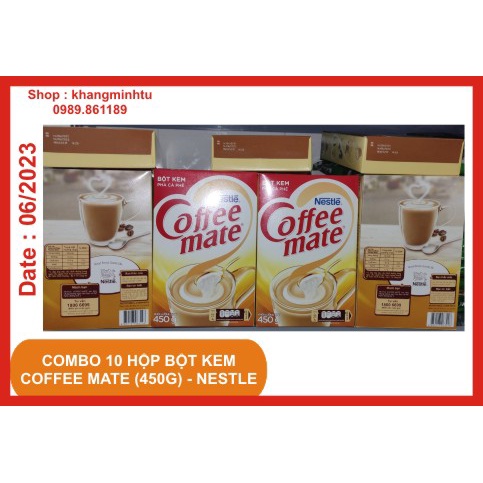 Combo 10 Hộp Bột kem coffee mate 450gram - Nétle pha cà phê , pha trà sữa