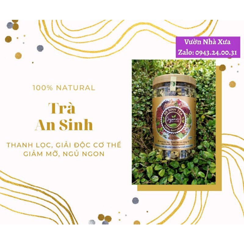 Trà An Sinh Tea (hộp 500g) - thanh lọc giải độc, giảm mỡ cơ thể, ổn định huyết áp - đường huyết, an thần ngủ ngon