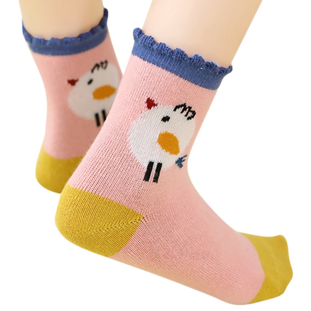 1 Đôi Tất Chống Trượt In Hình Hoạt Hình Dễ Thương Cho Bé Gái