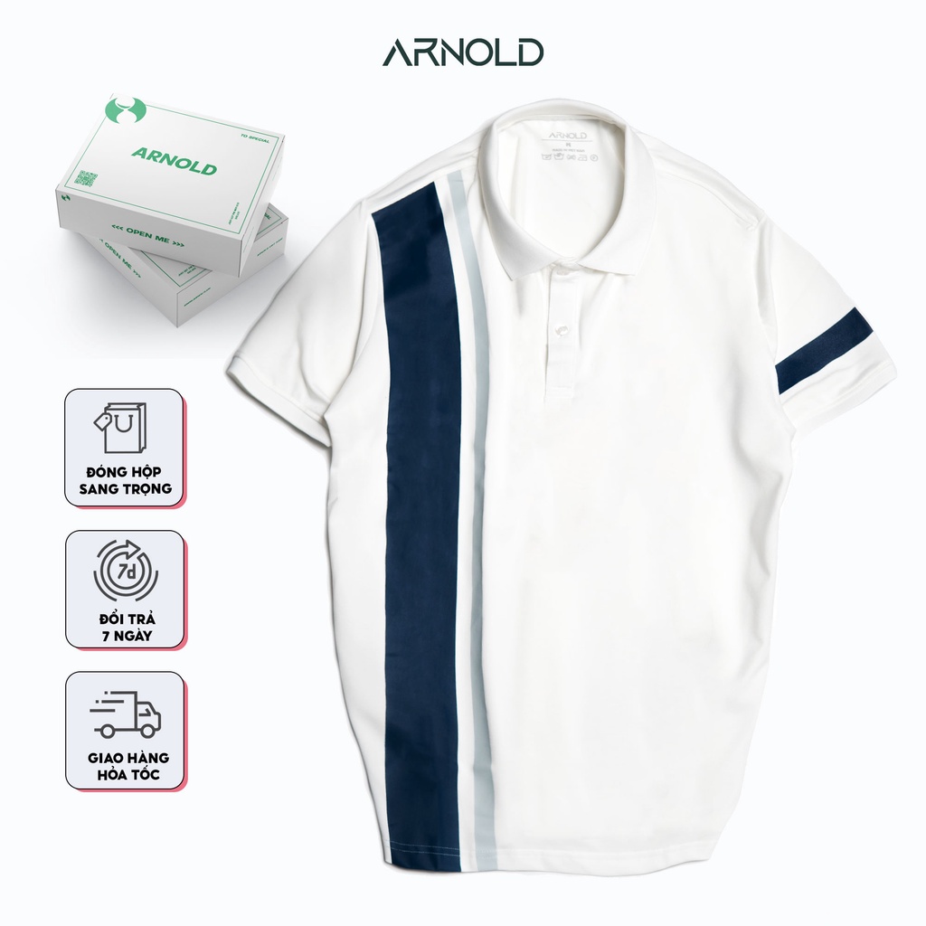 Áo thun polo nam TENY họa tiết vải cá sấu Cotton thoáng mát - ARNOLD