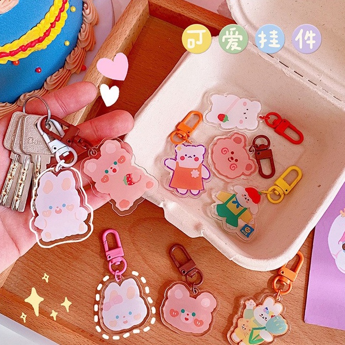 Móc khoá keychain trang trí sổ điện thoại treo airpod nhiều mẫu lựa chọn HAMYN