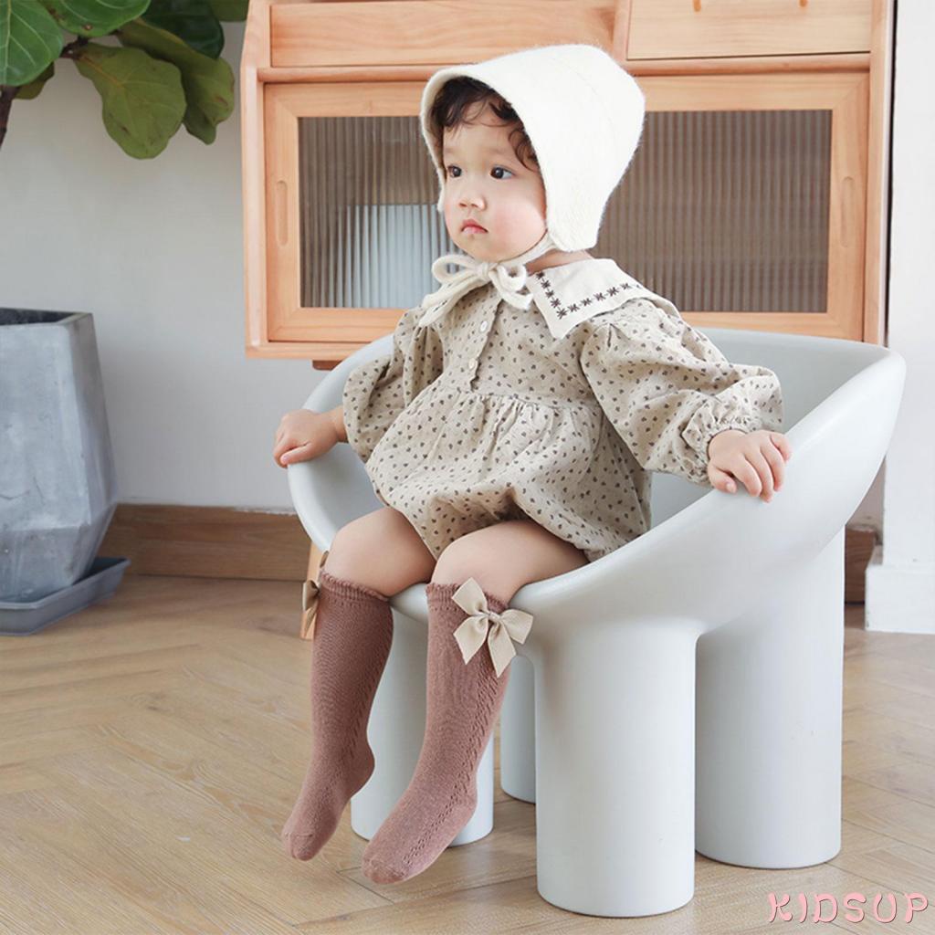 Vớ cotton phối nơ xinh xắn dành cho bé gái từ 0-6 tuổi
