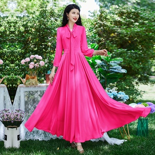 Đầm Voan Hoa Chiết Eo Kiểu Dáng Mới