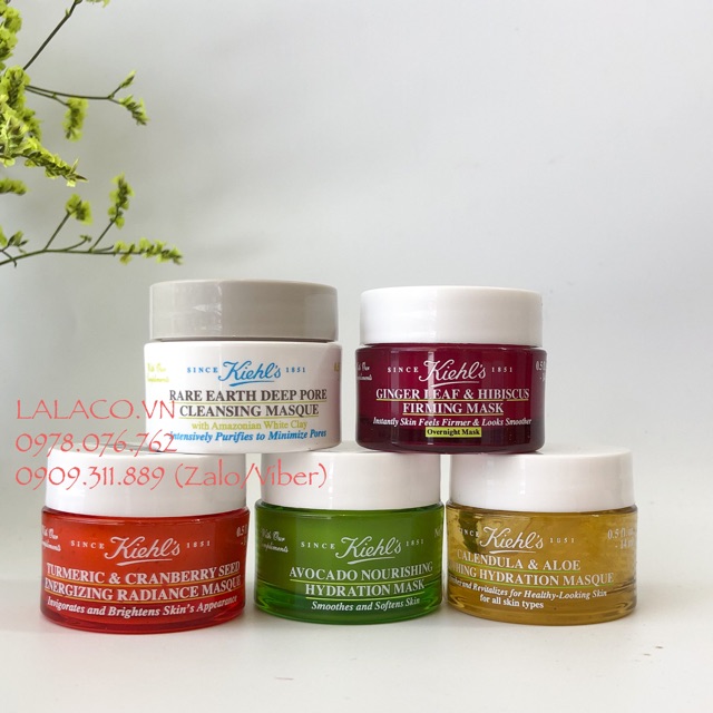 Mặt nạ Kiehl’s đất sét - nghệ - hoa cúc  - gừng – bơ