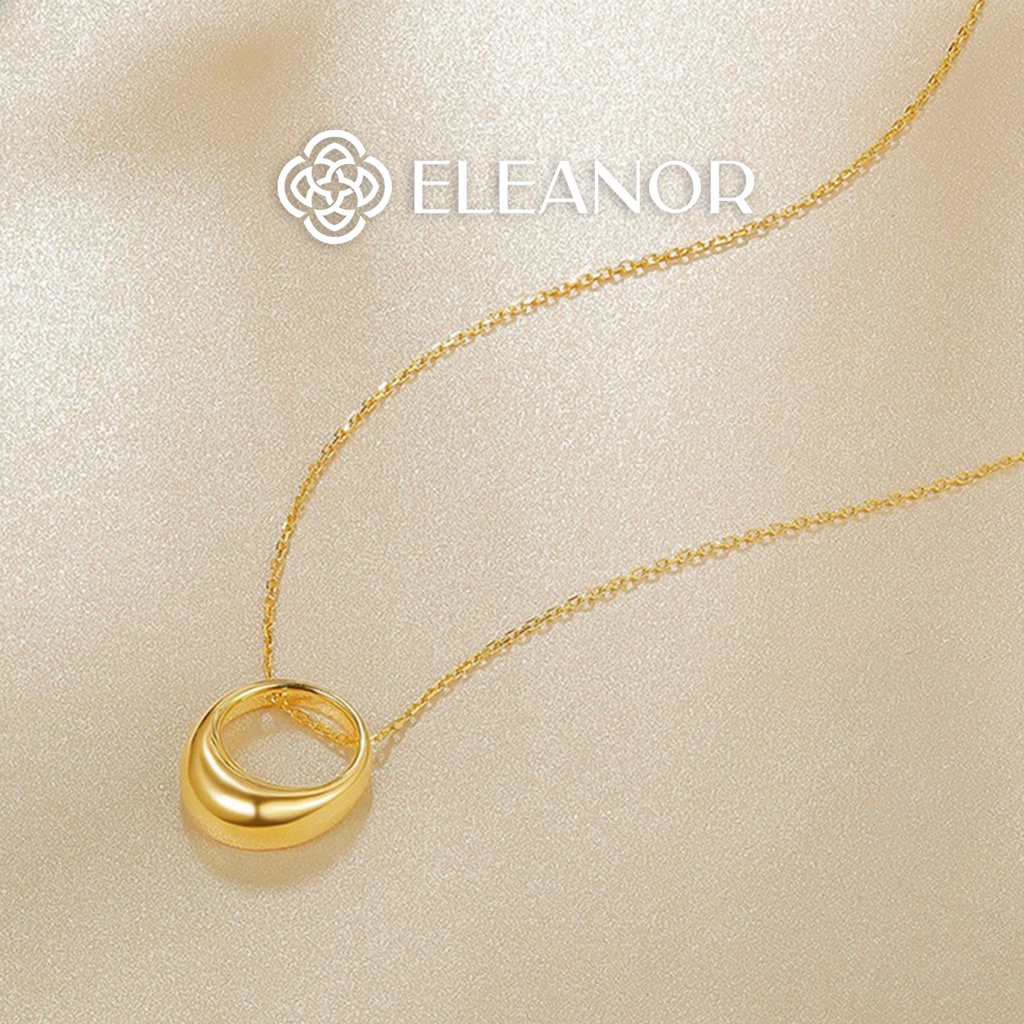 Dây Chuyền Nữ Eleanor Bạc 925 Cao Cấp Mạ Vàng 14K Mặt Hình Viên Thoi Đơn Giản, Thanh Lịch - SP001093