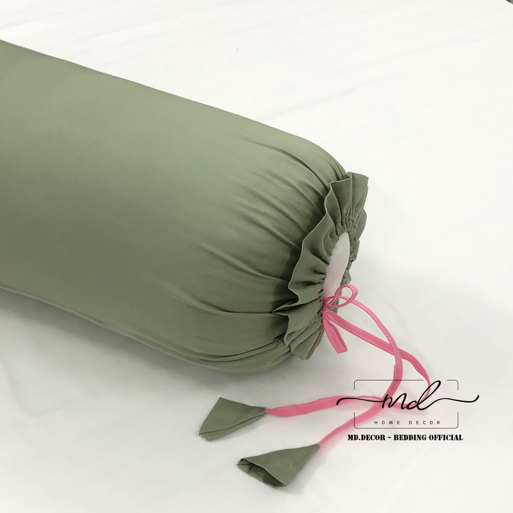 Vỏ gối ôm lụa tencel 40S MD.DECOR cao cấp kích thước 35cmx100cm trơn màu dễ phối
