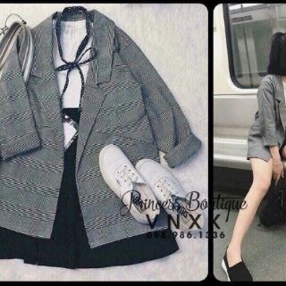 Áo Blazer kẻ