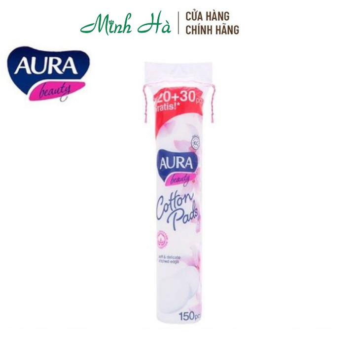 Bông tẩy trang Aura Beauty 150 miếng