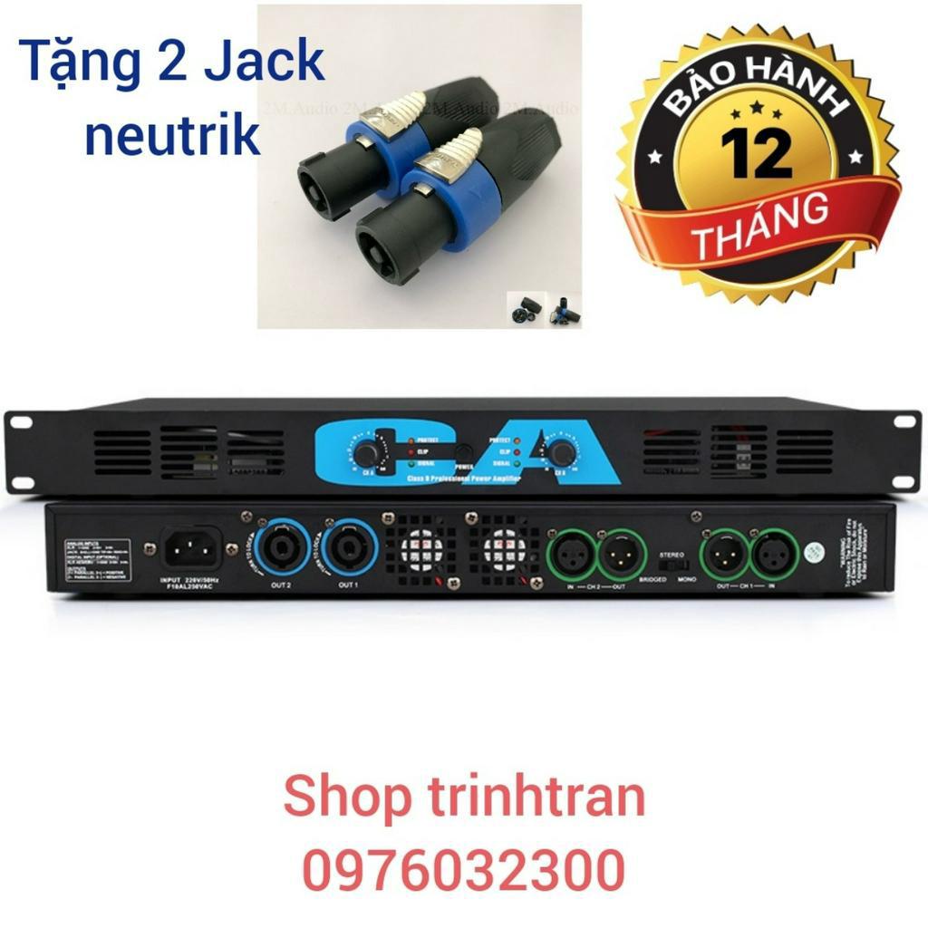 Đẩy công suất 2 kênh CA - tặng 02 jack neutrik - Mạch class D, nguồn xung, mỏng 1U - Công suất 500w/kênh. BH 12 tháng.
