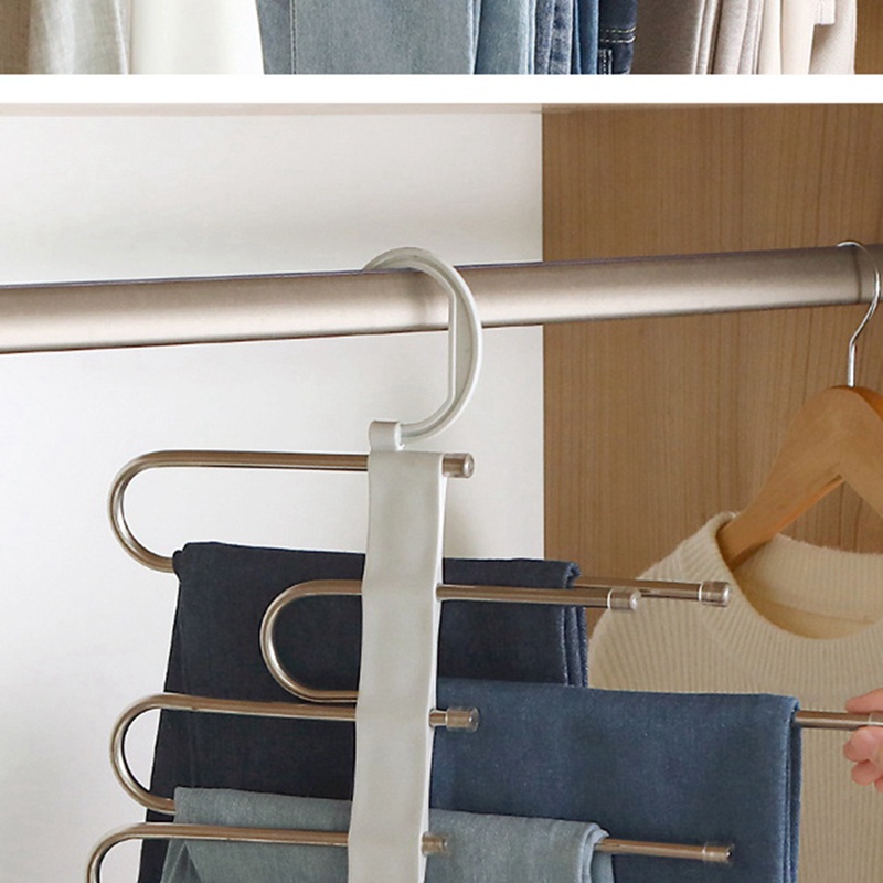 Móc Treo Quần Áo 5 Tầng Chống Trượt Đa Năng