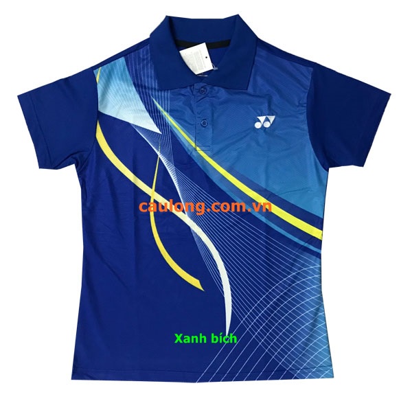 Áo Cầu Lông Nam Nữ Cổ Bâu Yonex 7277 Xanh Bích