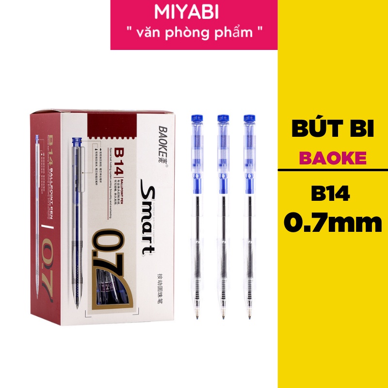 Bút bi xanh,đen cao cấp Baoke B14  ngòi 0.7mm/1 cái dùng cho văn phòng