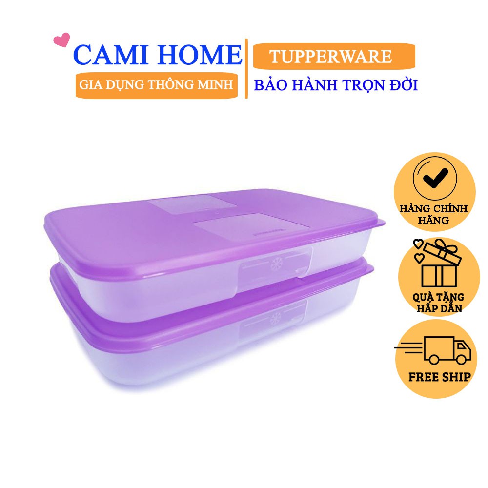 Hộp Trữ Đông Freezermate Dẹt 650ml Tupperware, Hộp Nhựa Nguyên Sinh