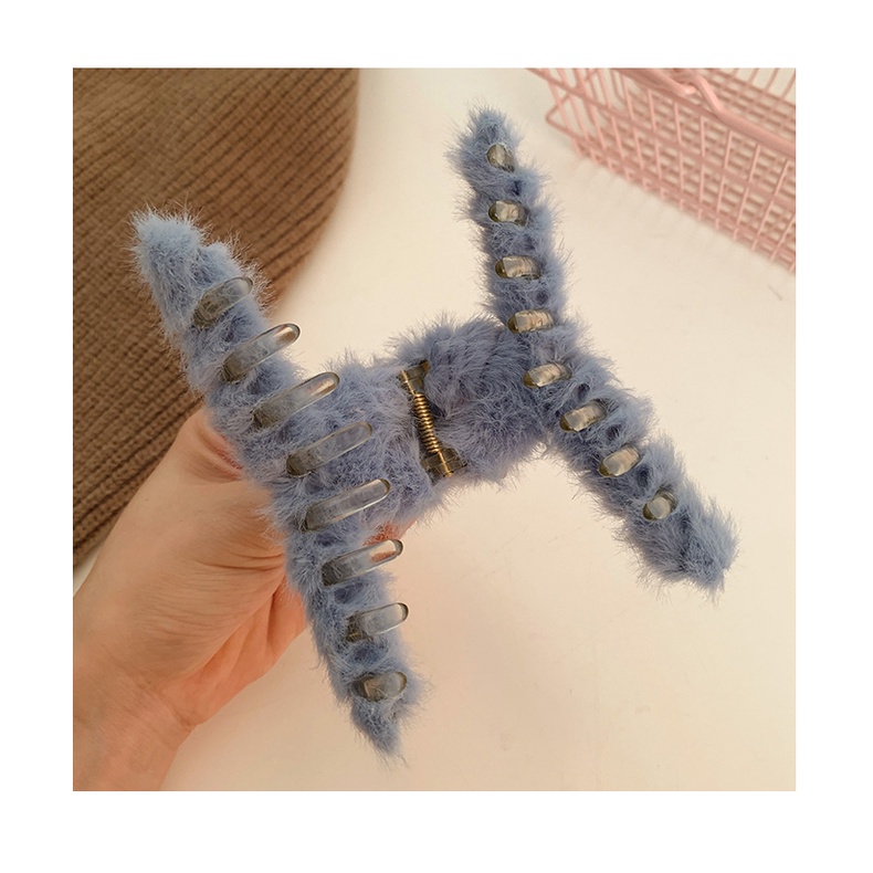 Set Kẹp Tóc Lông Nhung Dễ Thương Xinh Xắn Phong Cách Hàn Quốc Dành Cho Nữ