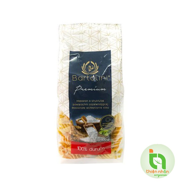Date T10/2023 - Mì nui xoắn rau củ 3 màu Bartolini 400g