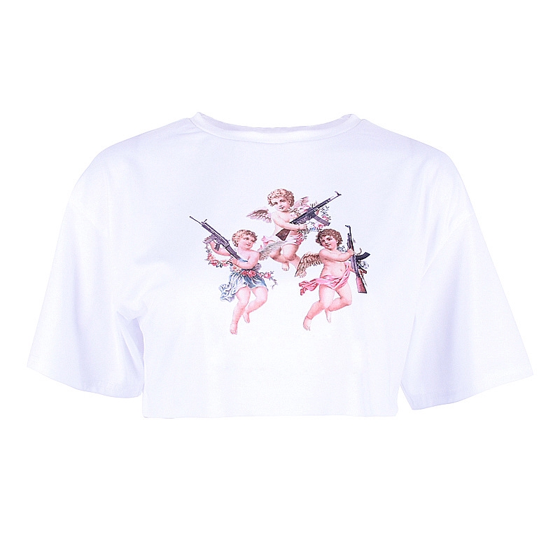 Áo Thun Nữ Cộc Tay In Chữ