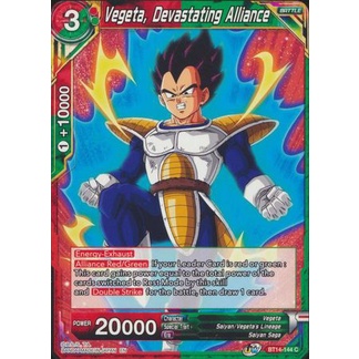 Thẻ bài Dragonball - TCG - Vegeta, Devastating Alliance / BT14-144'