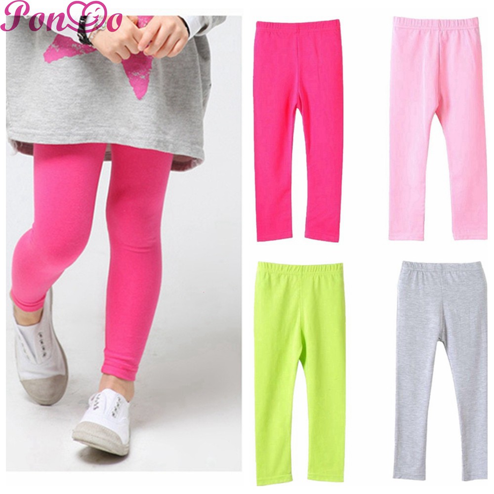 Quần Legging Chất Liệu Cotton 90% Cho Bé Gái Từ 2-8 Tuổi