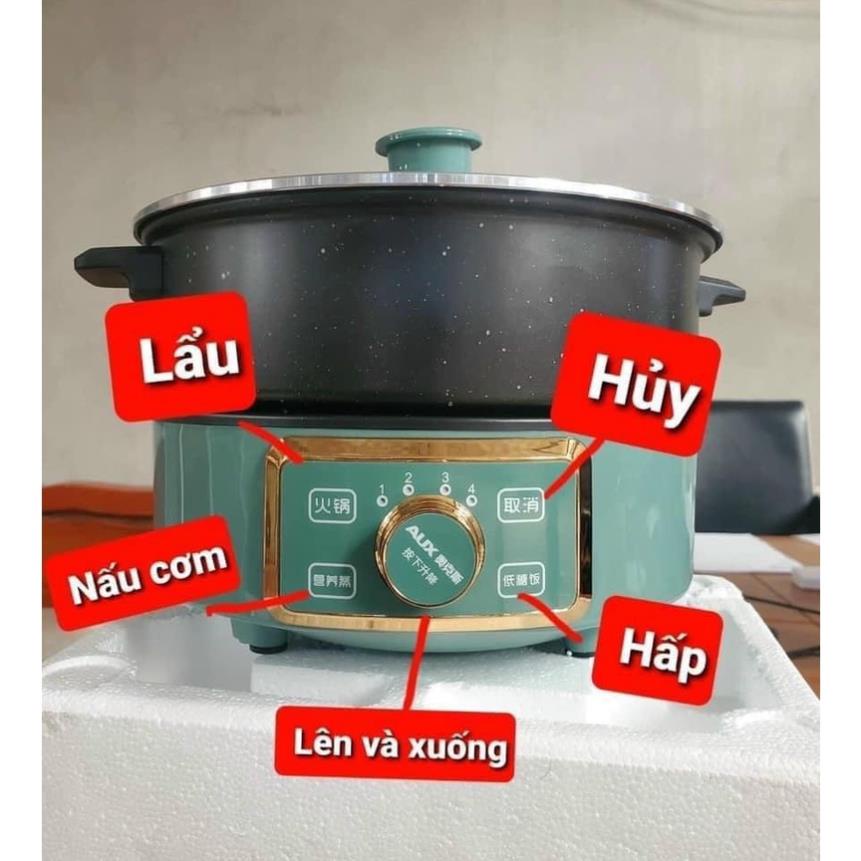 LẨU THANG MÁY AUX 5L NỒI LẨU ĐA NĂNG THÔNG MINH BẢO HÀNH 12 THÁNG - TẶNG KHĂN LAU BẾP Kho sỉ Nhật Minh