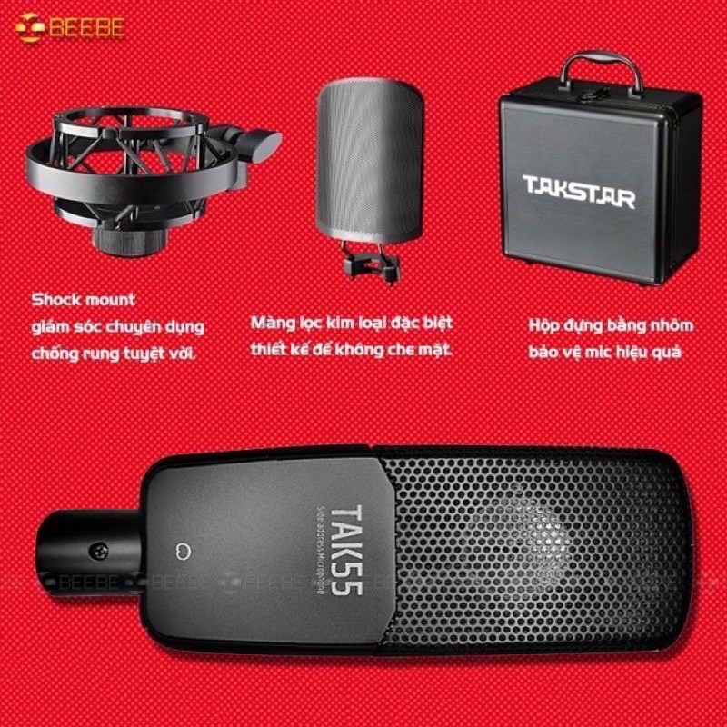 Mic Thu âm Livestream Phòng thu TaKStar TAK 55 siêu cao cấp