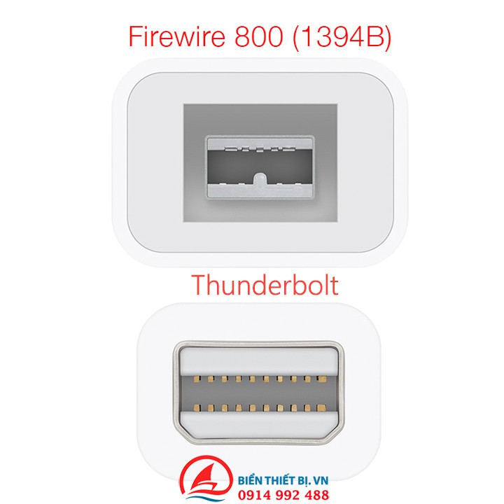 Cáp Thunderbolt to Firewire 800 - D464. Chuyển đổi cổng Thunderbolt trên Macbook ra cổng Firewire 800 (1394B - 9pin)