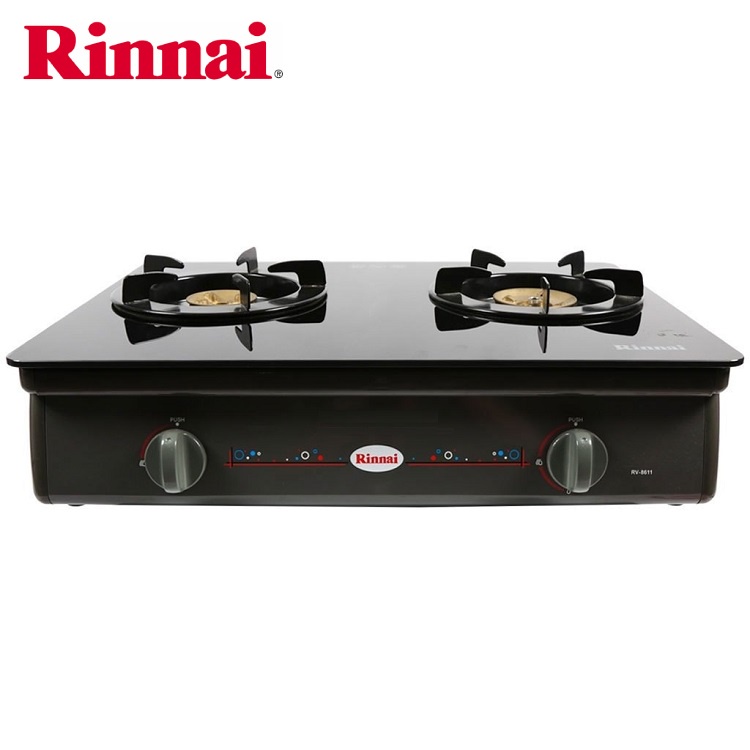 Bếp gas RINNAI 6 tấc RV-8611(GL-B) - Chén đồng có đầu hâm tiết kiệm gas