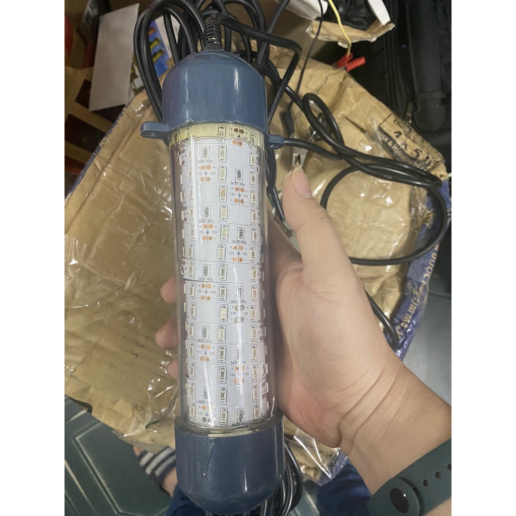 CHÍNH HÃNG ,QUA SỬ DỤNG  ĐÈN LED 12 V XANH DƯỚI NƯỚC CHÌM CÂU CÁ BAN ĐÊM ĐÈN Crappie Shad Mực Thuyền