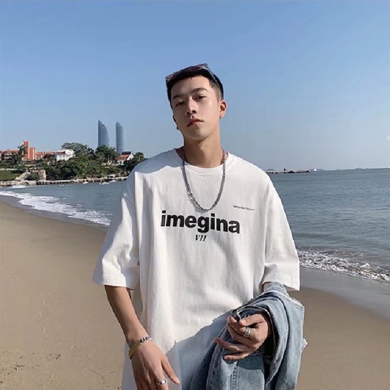 Áo Thun Nam Cổ Tròn Ngắn Tay In Chữ Thời Trang size M-8XL